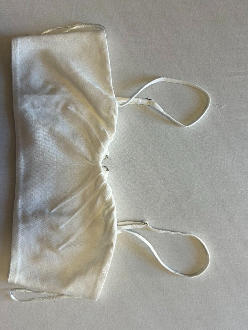 Oak + Fort Women's White Structured Crop Cami Top Size S